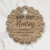 Sip Hooray - Rustiek Vrijgezellenfeest Bedankjes Labels (Achterkant)