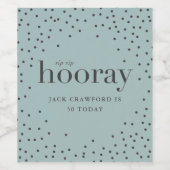 SIP Hooray Verjaardags Fles Label Wijn Etiket (Enkel label)