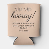 Sip Hooray Wedding Favoriet Desert Sand Funny Blikjeskoeler (Voorkant)