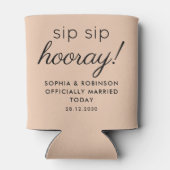 Sip Hooray Wedding Favoriet Desert Sand Funny Blikjeskoeler (Achterkant)