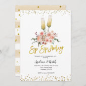 Sip Hooray Wine Engagement Party Kaart (Voorkant / Achterkant)