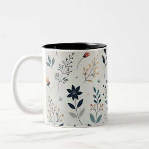 Sip in Bloom: De Bladerige Bloemen Koffie Mok