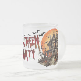 🎃 Sip in Spooky Style Halloween Frosted Glass Mok