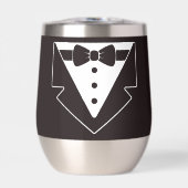 Sip in stijl - Tuxedo Stemless Wine Tumbler (Voorkant)