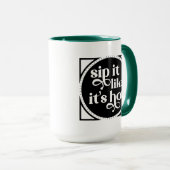 Sip it Like it's Hot typography Mok (Voorkant rechts)