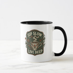 Sip Lang Leef Diep Vintage Koffie & Botanische Lij Mok