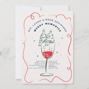 SIP, LAUGH & POUR BESLISSINGEN KERSTPARTY KAART