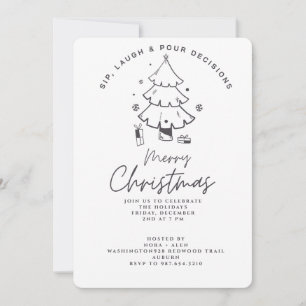 SIP, LAUGH & POUR BESLISSINGEN KERSTPARTY KAART
