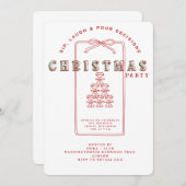 SIP, LAUGH & POUR DECISIONS CHRISTMAS PARTY KAART (Voorkant / Achterkant)