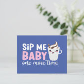 Sip me Baby Cute Coffee Pun Funny Valentijnsdag Briefkaart (Staand voorkant)