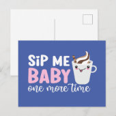 Sip me Baby Cute Coffee Pun Funny Valentijnsdag Briefkaart (Voorkant / Achterkant)