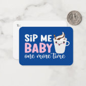 Sip me Baby Funny Coffee Pun Cute Valentijnsdag Notitiekaartje (Voorkant / Achterkant in situ)