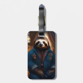 Sip 'n' Slow: de gezellige luiaard in een Drink ja Bagagelabel (Achterkant verticaal)