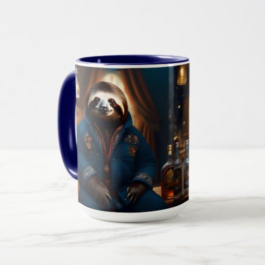 Sip 'n' Slow: de gezellige luiaard in een Drink ja Mok (Voorkant links)