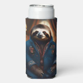 Sip 'n' Slow: de gezellige luiaard in een Drink ja Seltzer Blikjeskoeler (Seltzer Achterkant)