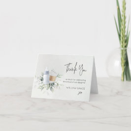 Sip n Zie Nieuwe baby ingevuld Dank je blauwe kaar Bedankkaart