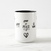 SIP OF PEACE, HOPE TWO-TONE CERAMIC 15OZ. MUG MOK (Midden)