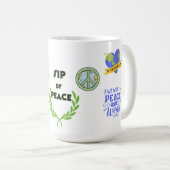  SIP OF PEACE,NOT WAR  15OZ CERAMIC MUG KOFFIEMOK (Voorkant rechts)