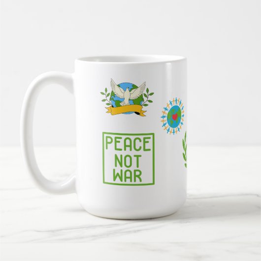  SIP OF PEACE,NOT WAR  15OZ CERAMIC MUG KOFFIEMOK (Links)