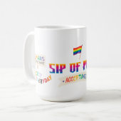 SIP OF PRIDE, ACCEPTANCE LGBTQ+ 15OZ. CERAMIC MUG KOFFIEMOK (Voorkant links)