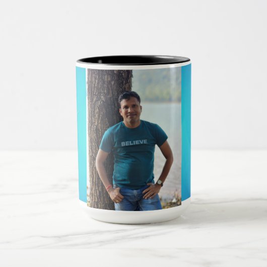 "Sip of Serenity: sfeervolle koffie Mok" Mok (Midden)