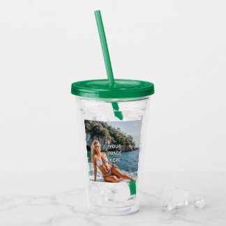 SIP! 🥤 Op maat gemaakte Acrylen Bekerkop met Riet Acryl Drinkbeker