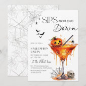 Sip op weg naar Halloween Kaart (Voorkant / Achterkant)