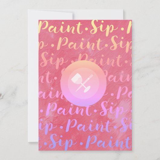 Sip & Paint Kaart (Voorkant)