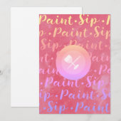 Sip & Paint Kaart (Voorkant / Achterkant)