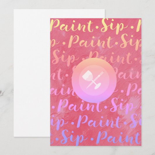 Sip & Paint Kaart (Voorkant / Achterkant)