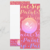 Sip & Paint Menu (Voorkant / Achterkant)