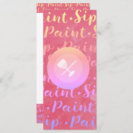 Sip & Paint Menu (Voorkant / Achterkant)