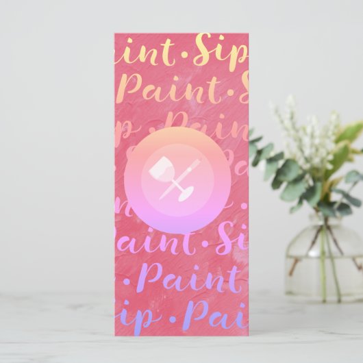 Sip & Paint Menu (Staand voorkant)