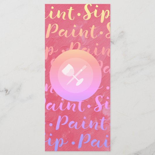 Sip & Paint Menu (Voorkant)