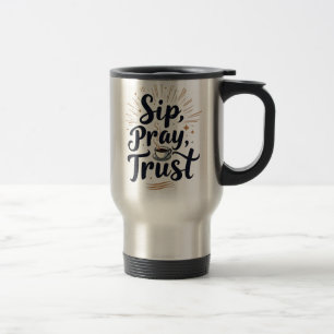 Sip Pray Trust Koffie en Jezus Liefhebber Reisbeker