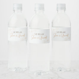 Sip, Relax, Shine & Unwind Water fles labels Waterfles Etiket