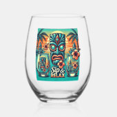 Sip & Relax Tiki glaswerk Wijnglas Zonder Voet (Voorkant)