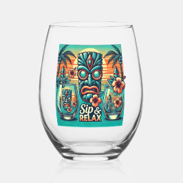 Sip & Relax Tiki glaswerk Wijnglas Zonder Voet
