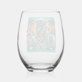 Sip & Relax Tiki glaswerk Wijnglas Zonder Voet (Achterkant)