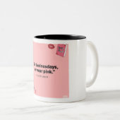 "Sip Sass, blijf bezig met iconisch zijn." Tweekleurige Koffiemok (Voorkant rechts)