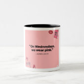 "Sip Sass, blijf bezig met iconisch zijn." Tweekleurige Koffiemok (Center)