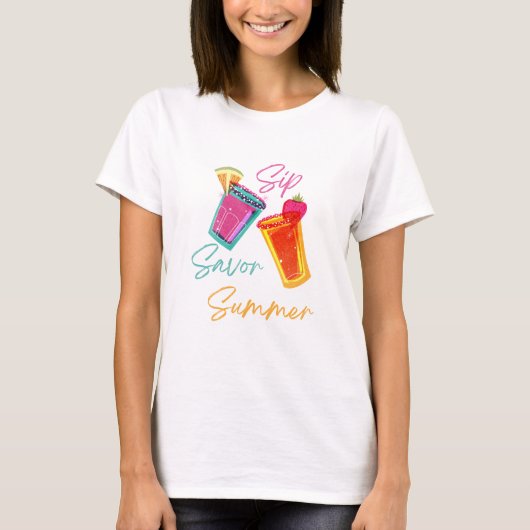 Sip Savour Summer T-shirt (Voorkant)