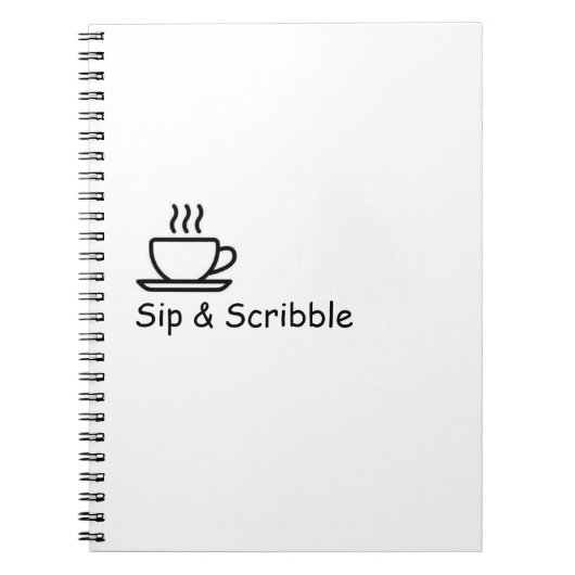 Sip & Scribble – Gezellige Theespiraal Notitieboek (Voorkant)