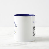 Sip & Sea Coffee Mug with QR Code Mok (Midden)