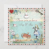 Sip & See  Alice in Wonderland Baby shower Kaart (Voorkant)