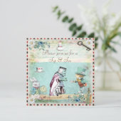 Sip & See  Alice in Wonderland Baby shower Kaart (Staand voorkant)