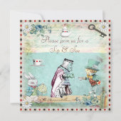 Sip & See  Alice in Wonderland Baby shower Kaart (Voorkant)