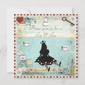 Sip & See Alice in Wonderland Baby shower Kaart (Voorkant)