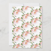 Sip & See Baby Meisje Blush Bloemen Baby shower Kaart (Achterkant)