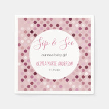 Sip & See Baby Meisje Douche Roze Polka Dots